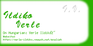 ildiko verle business card